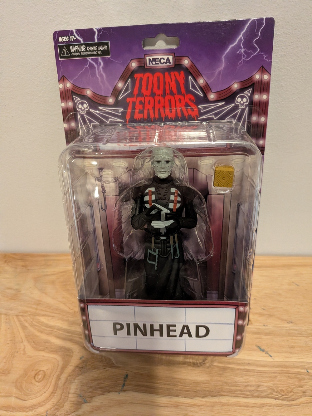 NECA Toony Terrors Pinhead Action Figure - Black & Gray